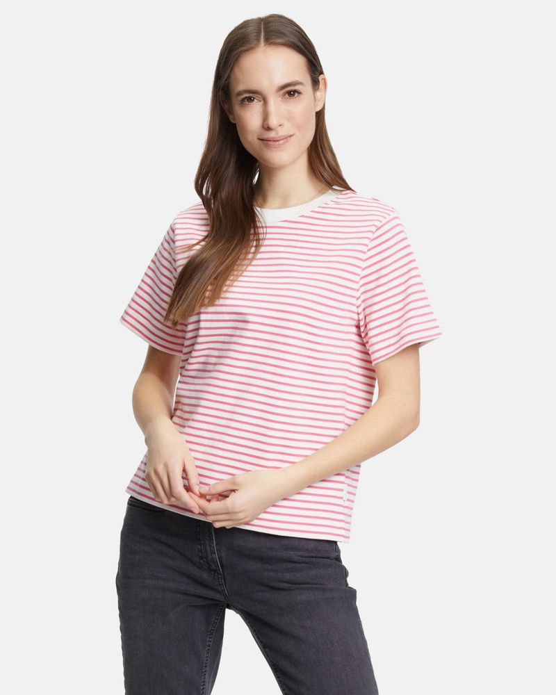 Betty Barclay Damen Casual-Shirt Baumwolle mehrfarbig gestreift