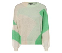 Pullover mit Alpaka-Anteil  grün gemustert