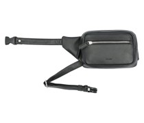 Gürteltasche Damen Leder schwarz