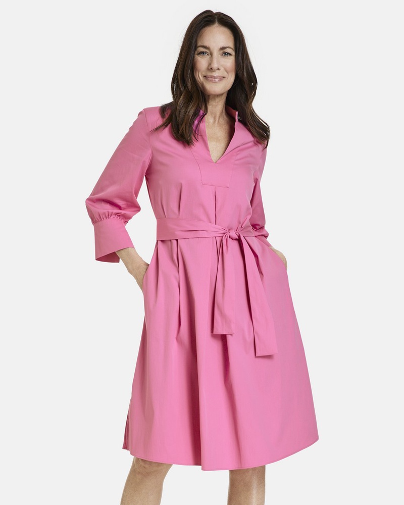 Gerry Weber Damen Blusenkleid Baumwolle pink