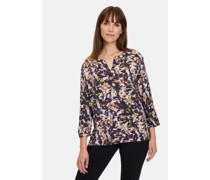 Casual-Bluse  Viskose mehrfarbig gemustert