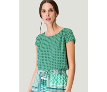 Bluse  Viskose  gemustert