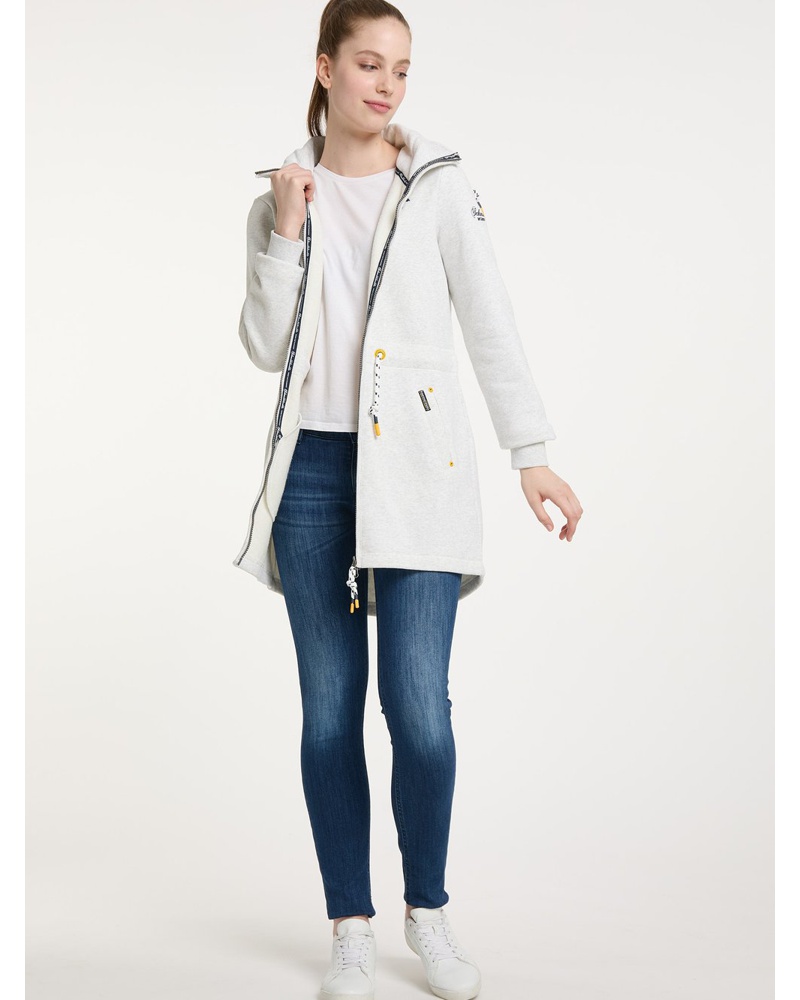 Schmuddelwedda Damen Lange Sweatjacke Baumwolle