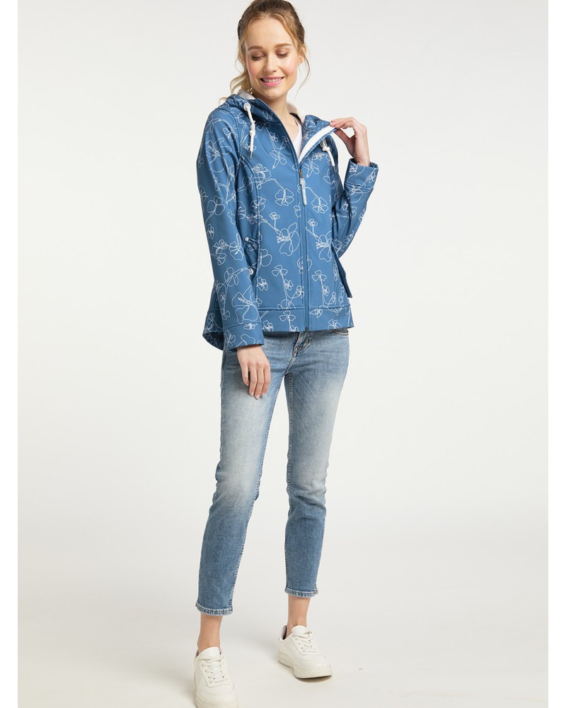 Schmuddelwedda Damen Softshelljacke blau