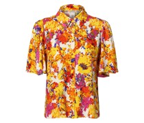 Bluse  Viskose gelb gemustert