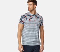 T-Shirt  Baumwolle hell gemustert