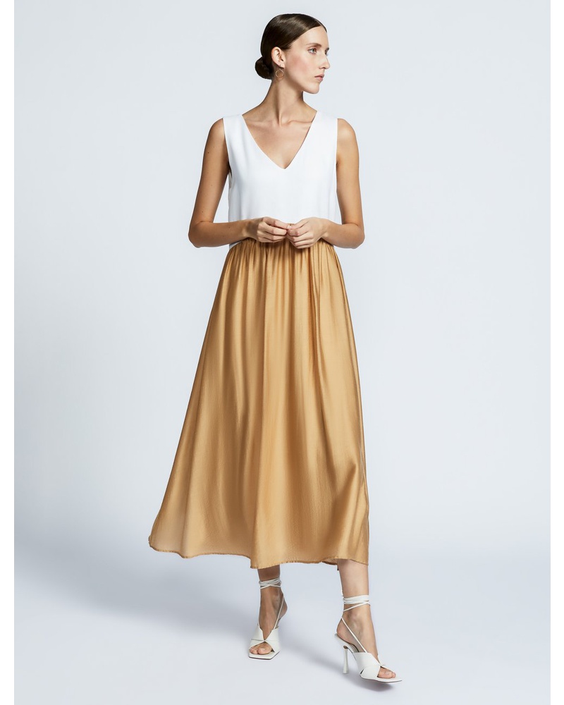 Xandres Damen Kleid Viskose sand