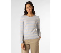 Pullover mit Cashmere-Anteil  Baumwolle hellblau gestreift