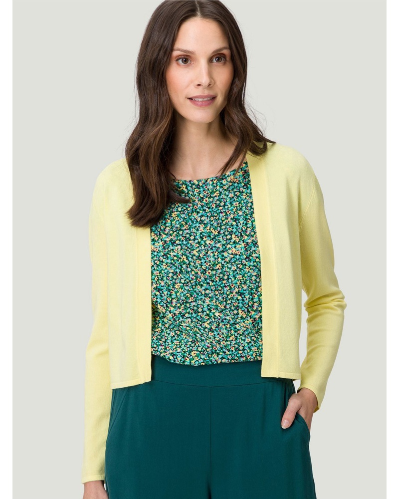 ZERO Damen Strickjacke Viskose zitrone