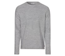 Pullover mit Leinen-Anteil  Feinstrick  meliert