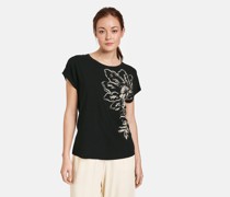 Kurzarmshirt  Viskose  gemustert