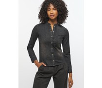 Bluse  Baumwolle grau