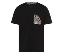 T-Shirt  Baumwolle marine bedruckt