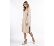 Strick Langarmkleid midi