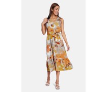 Midikleid  mehrfarbig gemustert
