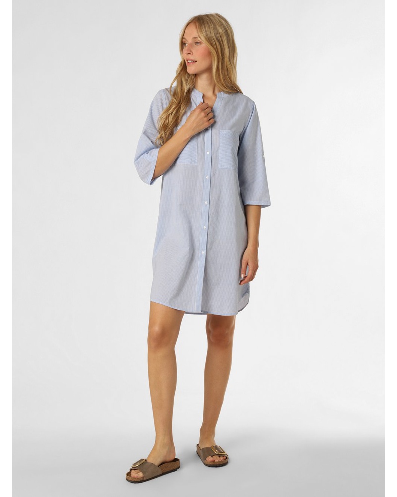 Soyaconcept Damen Kleid Baumwolle hell gestreift