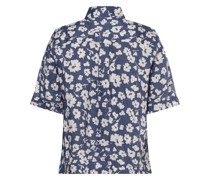 Leinenbluse  denim gemustert