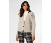 Strickjacke aus Merinowolle  Wolle hell meliert