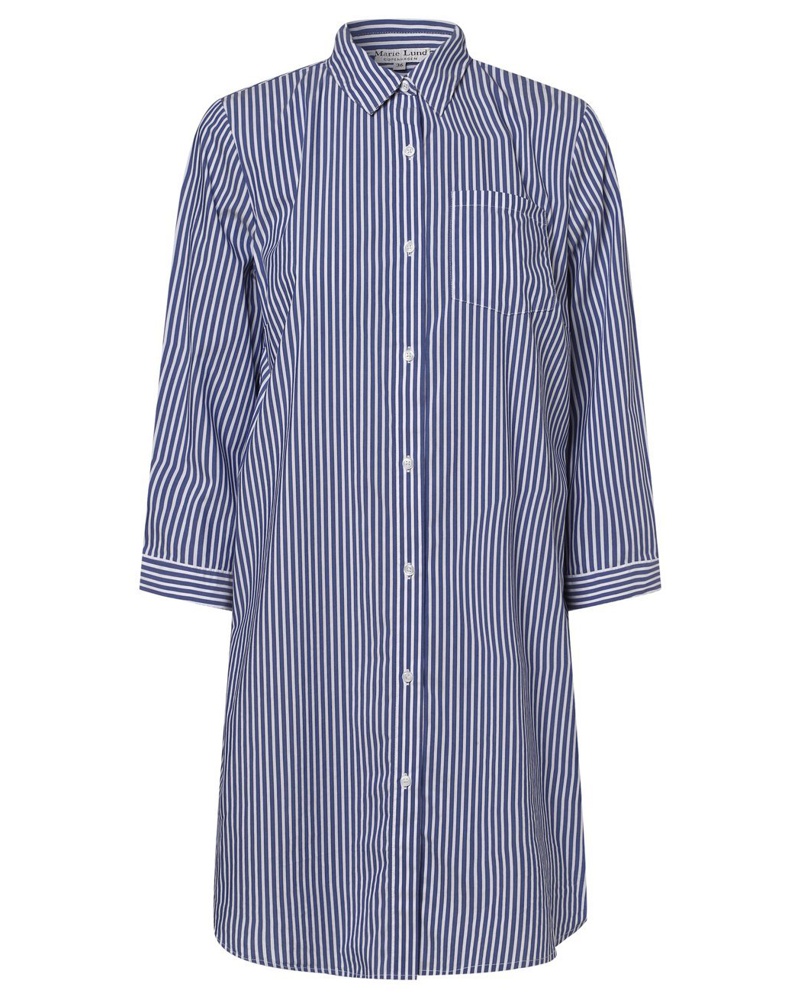 Marie Lund Damen Bluse Baumwolle gestreift