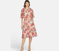 Midi-Chiffonkleid