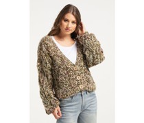 Cardigan  oliv gemustert
