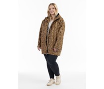 Plus Size Regenmantel mit Leoprint