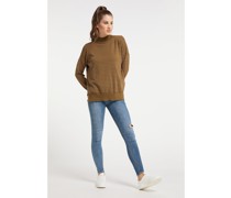 Oversize Pullover  oliv gepunktet