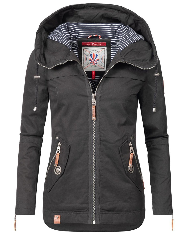 NAVAHOO Damen Übergangsjacke Baumwolle