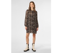 Kleid  Chiffon mocca gemustert