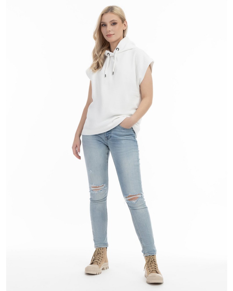 DreiMaster Damen Oversize Sweatshirt Baumwolle DreiMaster Damen Oversize Sweatshirt Baumwolle