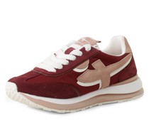 Sneaker mit Leder-Anteil  bordeaux