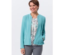 Jersey-Jacke  türkis