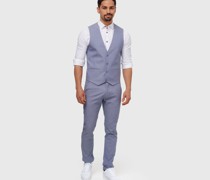 Weste  Slim Fit Baumwolle hell