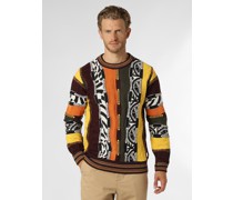 Pullover  Feinstrick aubergine gemustert