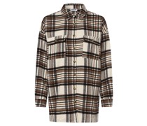 Bluse  ecru kariert