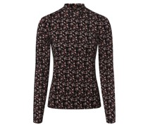 Langarmshirt  Baumwolle schwarz gemustert