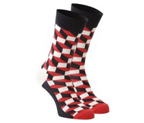 Feinstrick-Socken  Baumwolle marine gemustert