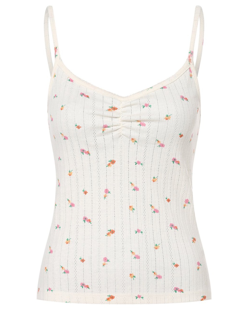 Tom Tailor Damen Top Baumwolle sand gemustert