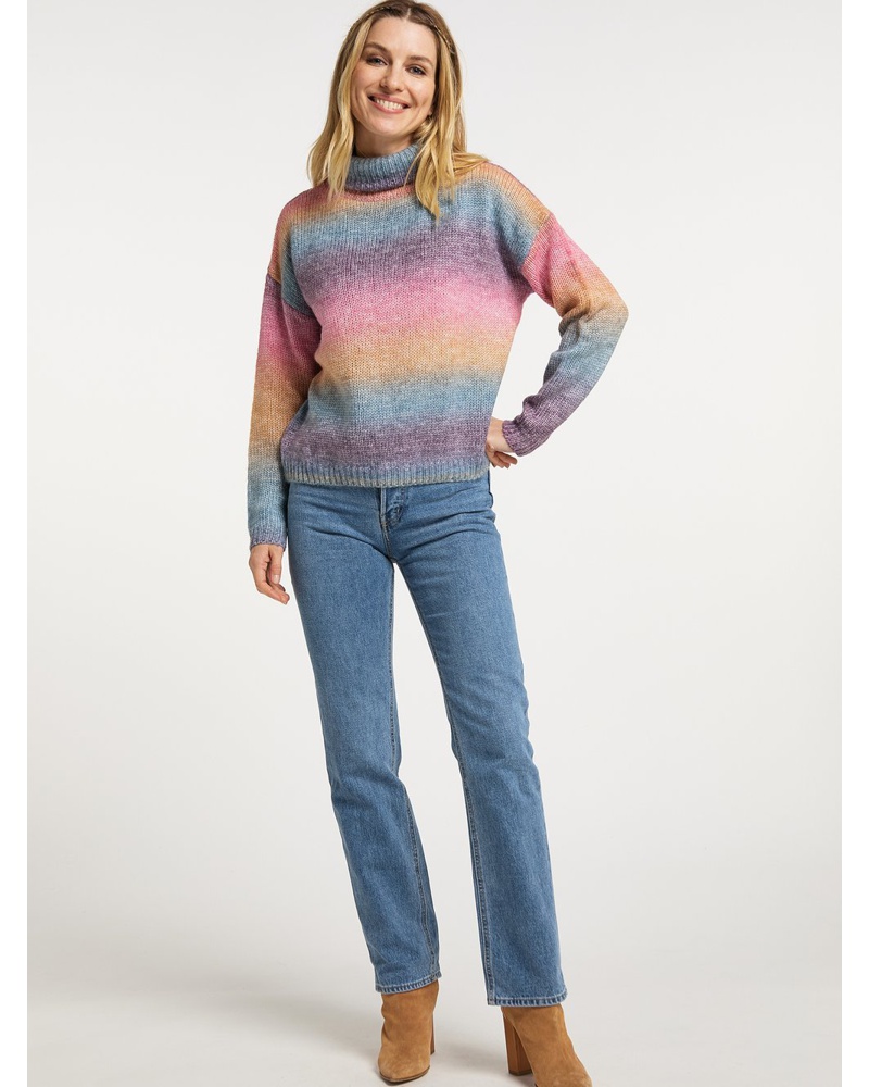 Usha Damen Rollkragenpullover gemustert