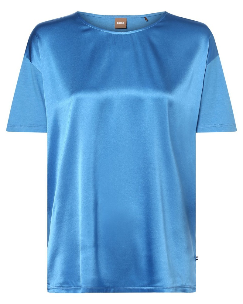 HUGO BOSS Damen Shirt mit Seiden-Anteil Viskose