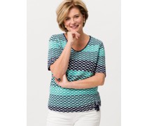 Shirt  blau bedruckt