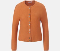Strickcardigan  Baumwolle cognac