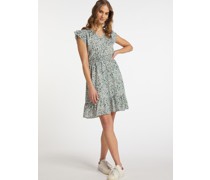 Kleid  blau gemustert