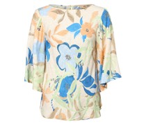 Blusenshirt  Viskose aprikot gemustert