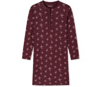 Nachthemd   Jersey bordeaux bedruckt
