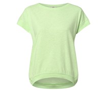 T-Shirt mit Leinen-Anteil  Baumwolle limone