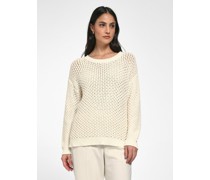 Strickpullover  Baumwolle ecru