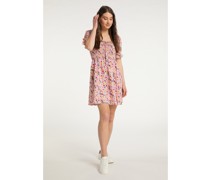 Sommerkleid  Baumwolle rosa gemustert