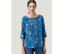 Blusenshirt  Viskose hell gemustert