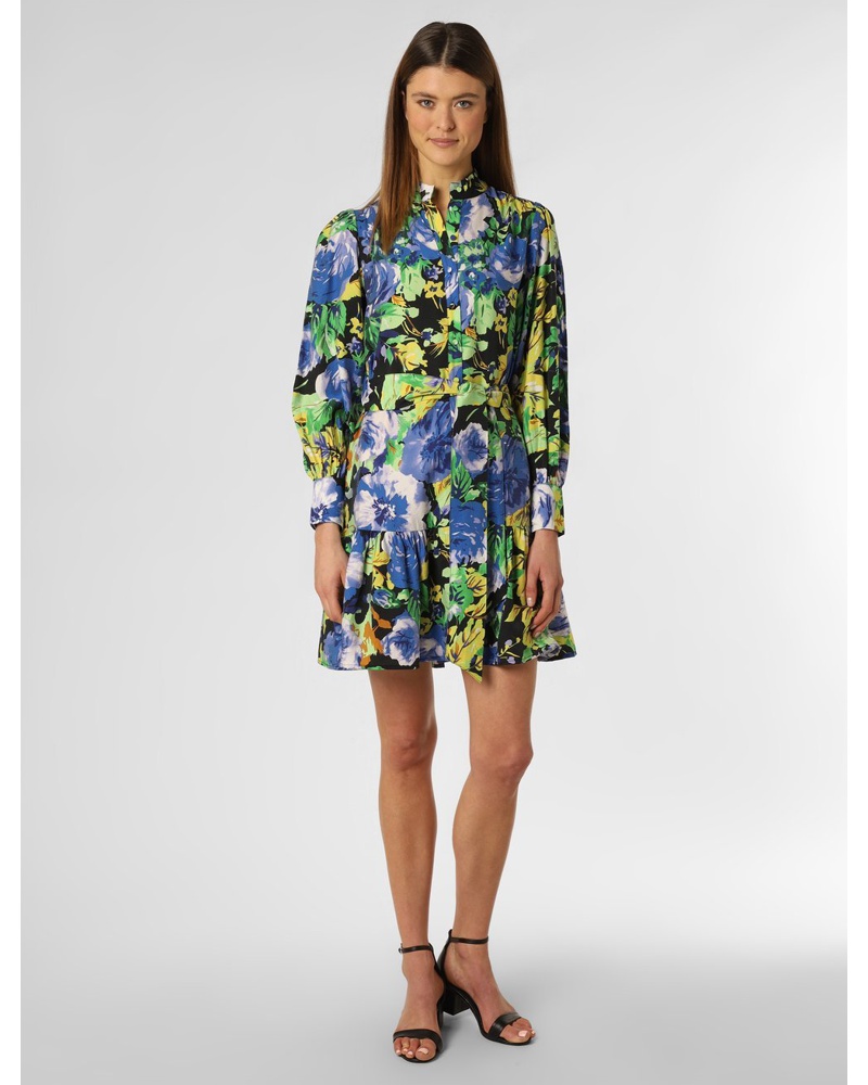 Y.A.S Damen Kleid Viskose blau gemustert